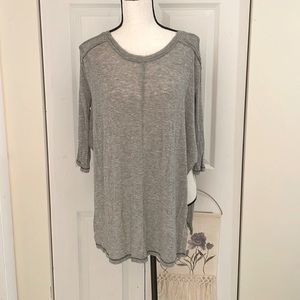 Free People We The Free Grey Tee Shirt